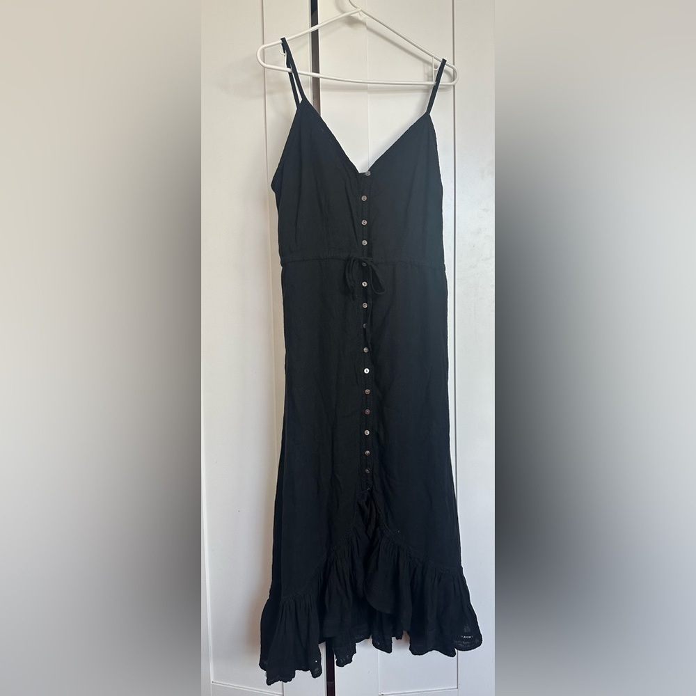 Rails Black High Low Ruffled Sundress size M